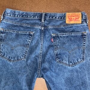 Levi's 505 Men's 36x32 Relaxed Back Pocket Jeans - Blue Denim